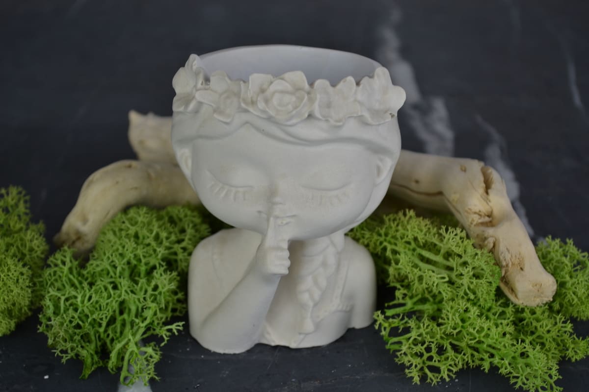 Flora - Vaso in gesso ceramico -Idea bomboniera