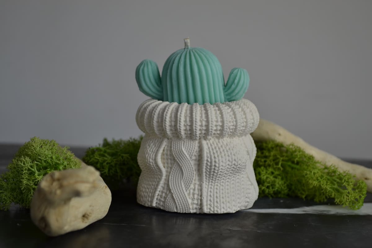 Tricot - Piccolo vaso in gesso ceramico - immagine 3