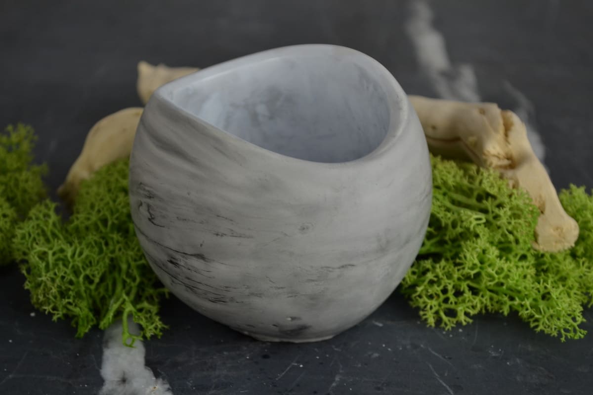 Boule - Vaso in gesso ceramico marmorizzato - immagine 2