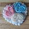 Primavera fiorita- Vassoio in gesso cuore con 3 candele